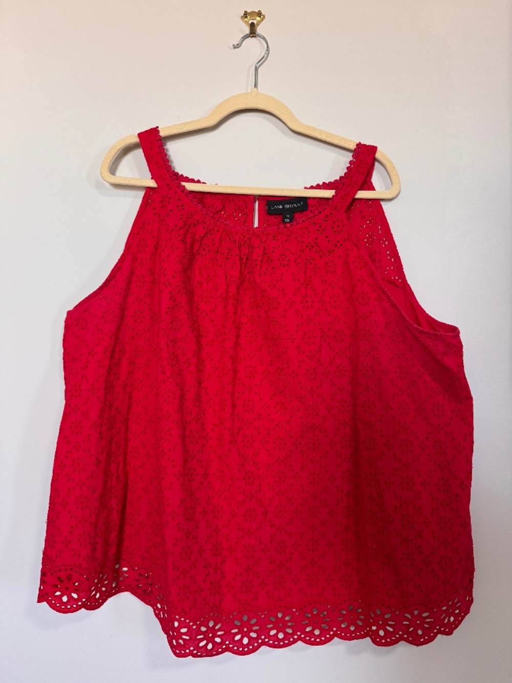 Lane Bryant Eyelet Halter-Style Blouse